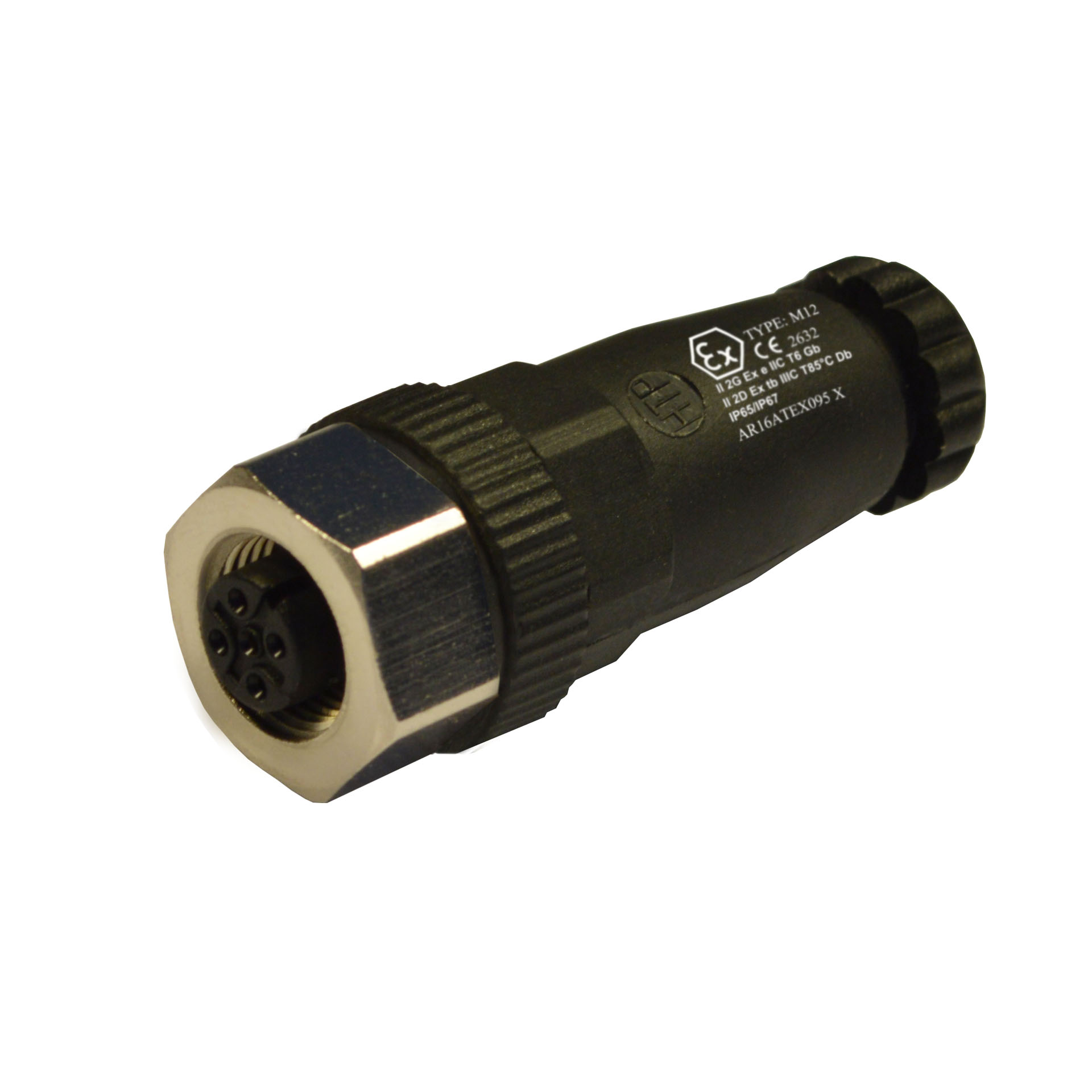 M12 Field Attachable,Female,180°,4P.,Pg7, Atex Conform. | HTP